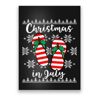 Christmas In July Ugly Christmas Flip Flops Poster