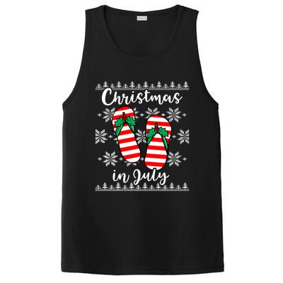 Christmas In July Ugly Christmas Flip Flops PosiCharge Competitor Tank