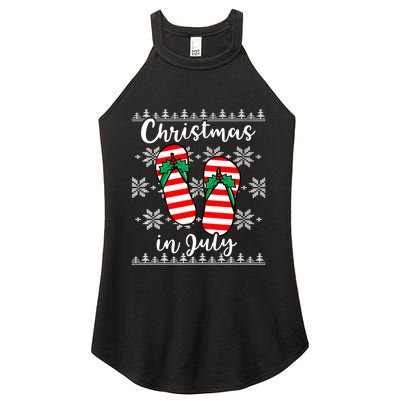 Christmas In July Ugly Christmas Flip Flops Women's Perfect Tri Rocker Tank