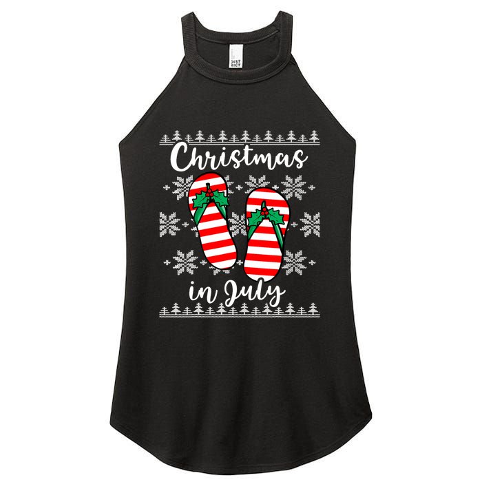 Christmas In July Ugly Christmas Flip Flops Women's Perfect Tri Rocker Tank