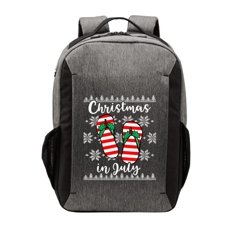Christmas In July Ugly Christmas Flip Flops Vector Backpack