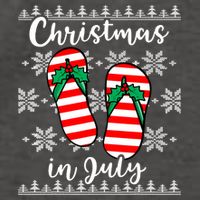 Christmas In July Ugly Christmas Flip Flops Vector Backpack