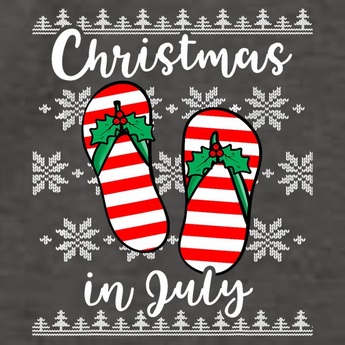Christmas In July Ugly Christmas Flip Flops Vector Backpack