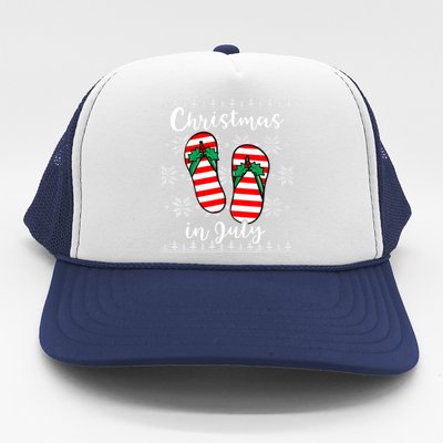 Christmas In July Ugly Christmas Flip Flops Trucker Hat