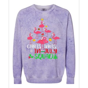 Christmas In July Squad Funny Summer Xmas Colorblast Crewneck Sweatshirt