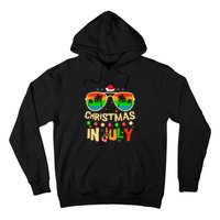 Christmas In July Beach Surf Santa Summer Tree Hoodie