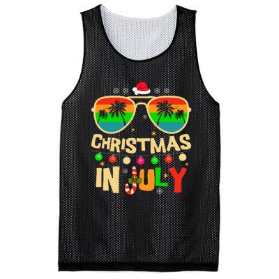 Christmas In July Beach Surf Santa Summer Tree Mesh Reversible Basketball Jersey Tank