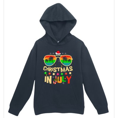 Christmas In July Beach Surf Santa Summer Tree Urban Pullover Hoodie