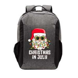 christmas in july santa hat sunglasses beach summer Vector Backpack