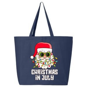 christmas in july santa hat sunglasses beach summer 25L Jumbo Tote