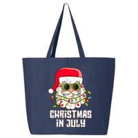 christmas in july santa hat sunglasses beach summer 25L Jumbo Tote