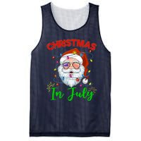 Christmas In July Santa Hat Sunglasses USA Flag Summer Mesh Reversible Basketball Jersey Tank