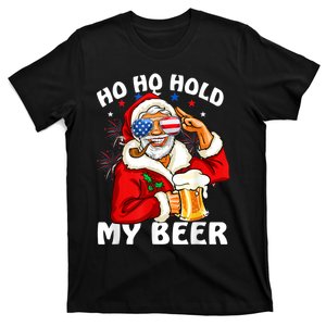 Christmas In July | Santa Ho Ho Hold My Beer T-Shirt