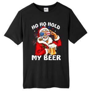 Christmas In July | Santa Ho Ho Hold My Beer Tall Fusion ChromaSoft Performance T-Shirt