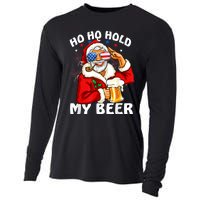 Christmas In July | Santa Ho Ho Hold My Beer Cooling Performance Long Sleeve Crew