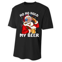 Christmas In July | Santa Ho Ho Hold My Beer Performance Sprint T-Shirt