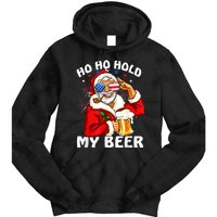 Christmas In July | Santa Ho Ho Hold My Beer Tie Dye Hoodie