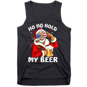 Christmas In July | Santa Ho Ho Hold My Beer Tank Top