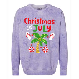 Christmas in July Funny Summer Xmas Colorblast Crewneck Sweatshirt