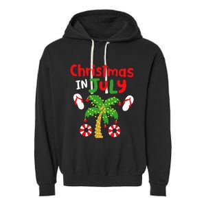 Christmas in July Funny Summer Xmas Garment-Dyed Fleece Hoodie