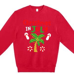 Christmas in July Funny Summer Xmas Premium Crewneck Sweatshirt