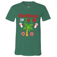 Christmas in July Funny Summer Xmas V-Neck T-Shirt