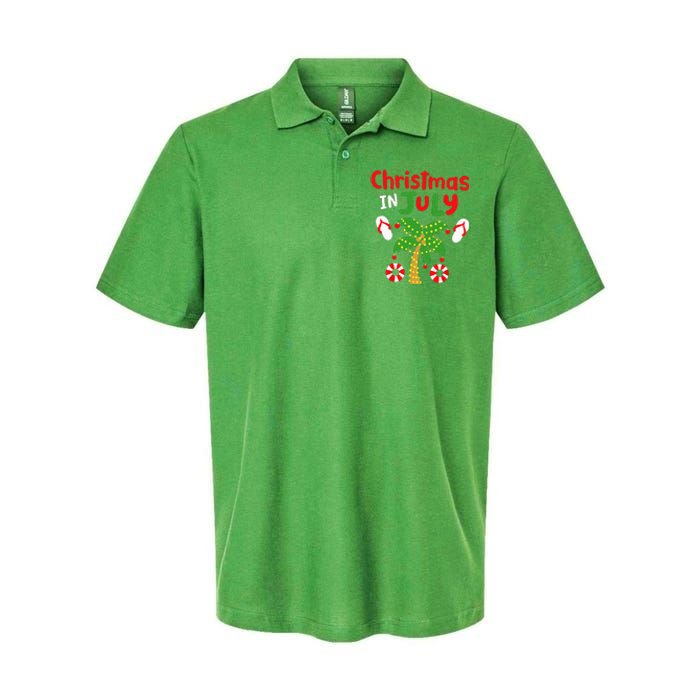 Christmas in July Funny Summer Xmas Softstyle Adult Sport Polo