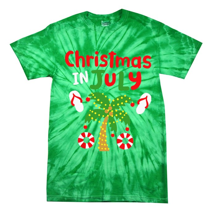 Christmas in July Funny Summer Xmas Tie-Dye T-Shirt