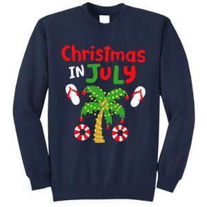 Christmas in July Funny Summer Xmas Tall Sweatshirt