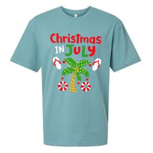 Christmas in July Funny Summer Xmas Sueded Cloud Jersey T-Shirt