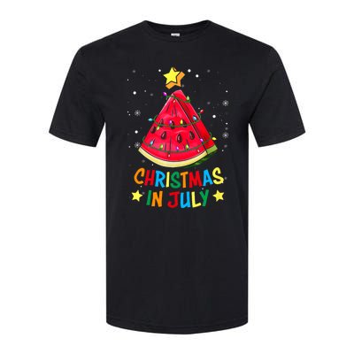 Christmas In July Watermelon Xmas Tree Summer Softstyle CVC T-Shirt