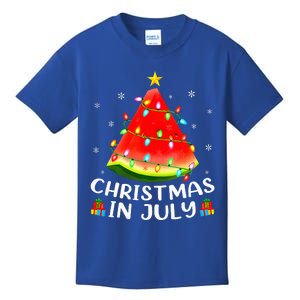 Christmas In July Watermelon Christmas Tree Summer Vacation Kids T-Shirt