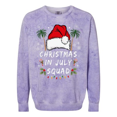 Christmas In July Squad Funny Summer Xmas Colorblast Crewneck Sweatshirt