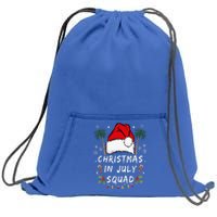 Christmas In July Squad Funny Summer Xmas Sweatshirt Cinch Pack Bag