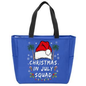 Christmas In July Squad Funny Summer Xmas Zip Tote Bag