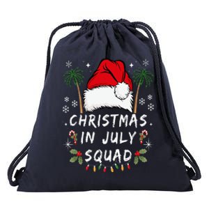 Christmas In July Squad Funny Summer Xmas Drawstring Bag