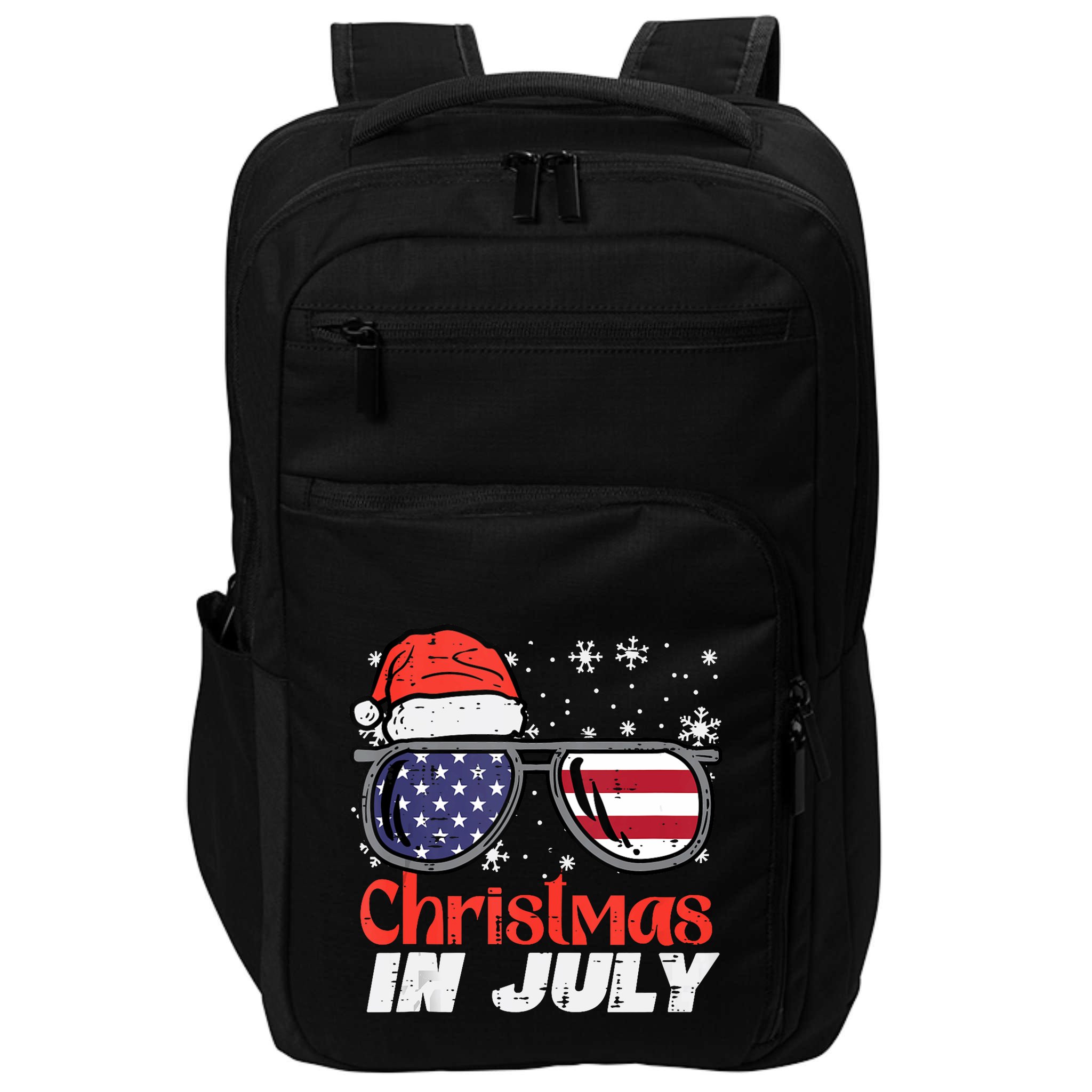 Christmas In July Us Flag Santa Patriot Tank Top Impact Tech Backpack