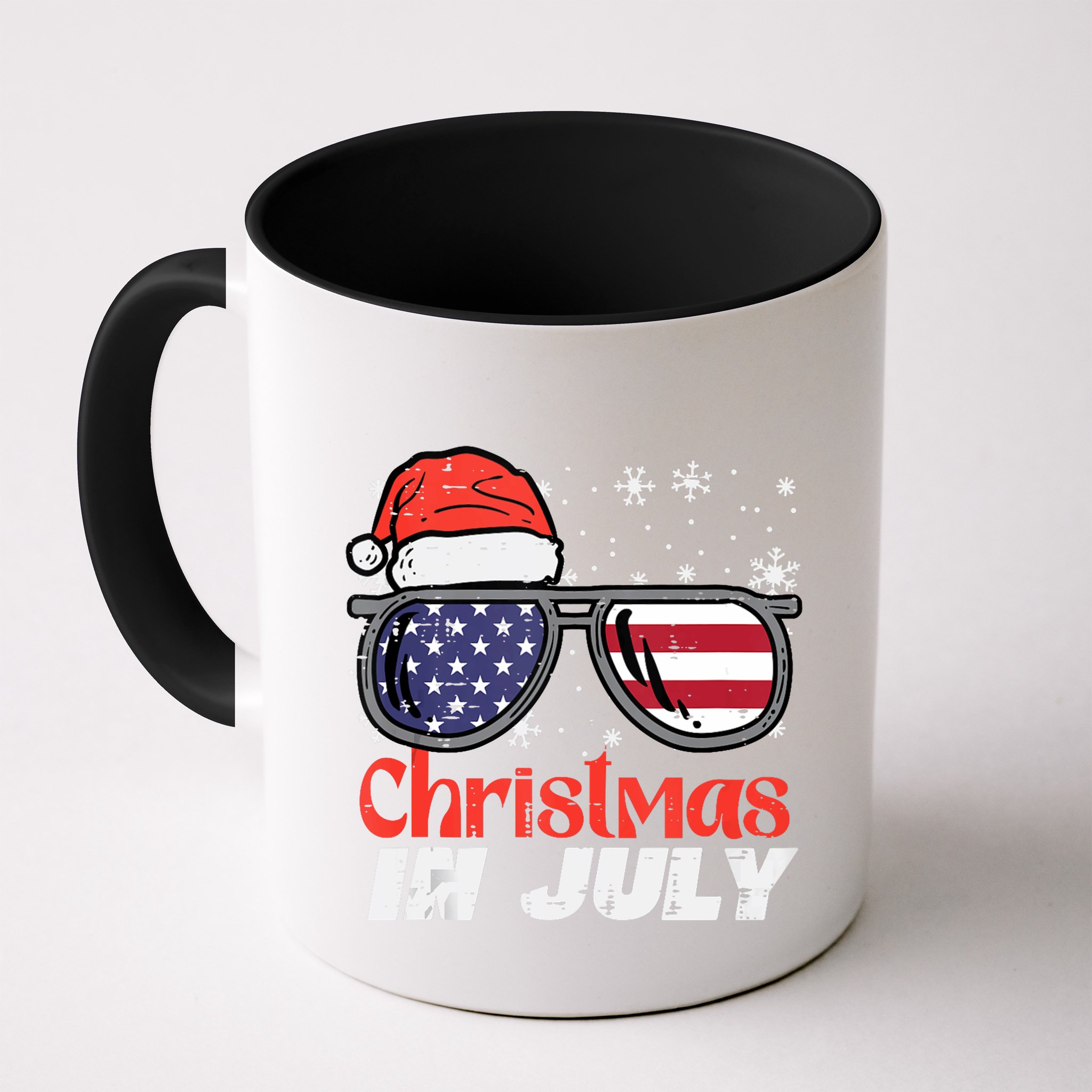 Christmas In July Us Flag Santa Patriot Tank Top Mug