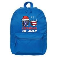 Christmas In July Us Flag Santa Patriot Tank Top 16 in Basic Backpack