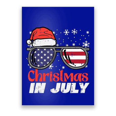 Christmas In July Us Flag Santa Patriot Tank Top Poster