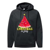 Christmas In July Watermelon Xmas Tree Summer M Tank Top Performance Fleece Hoodie