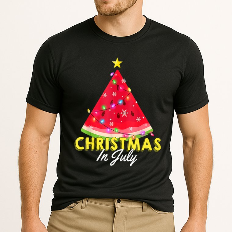 Christmas In July Watermelon Xmas Tree Summer M Tank Top Performance Shirt