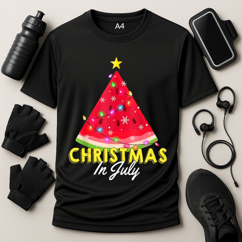 Christmas In July Watermelon Xmas Tree Summer M Tank Top Performance Shirt