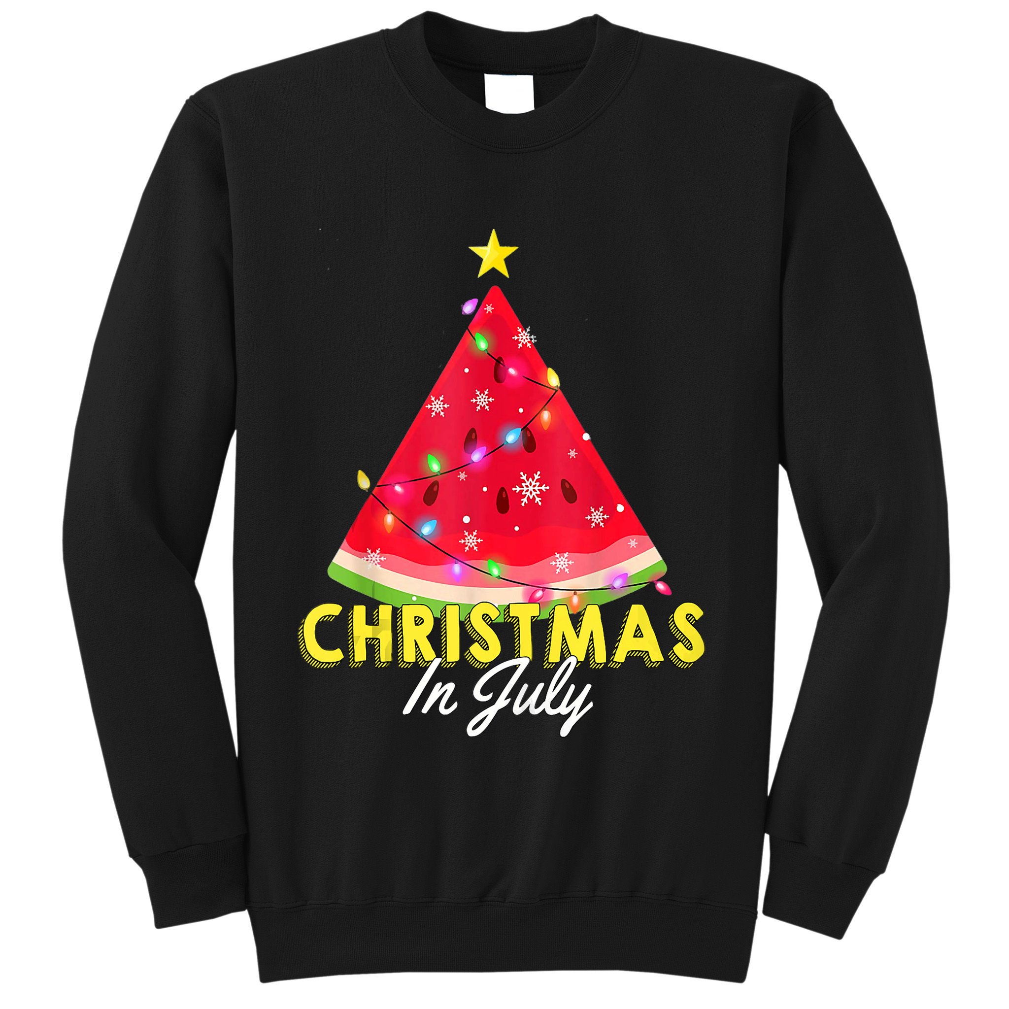 Christmas In July Watermelon Xmas Tree Summer M Tank Top Sweatshirt