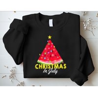 Christmas In July Watermelon Xmas Tree Summer M Tank Top Sweatshirt