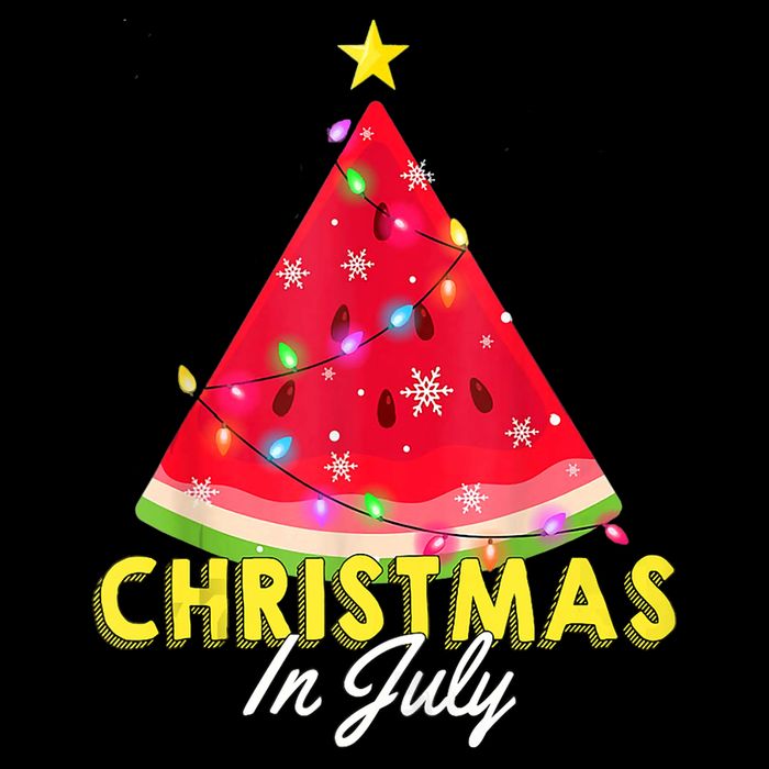 Christmas In July Watermelon Xmas Tree Summer M Tank Top Sweatshirt