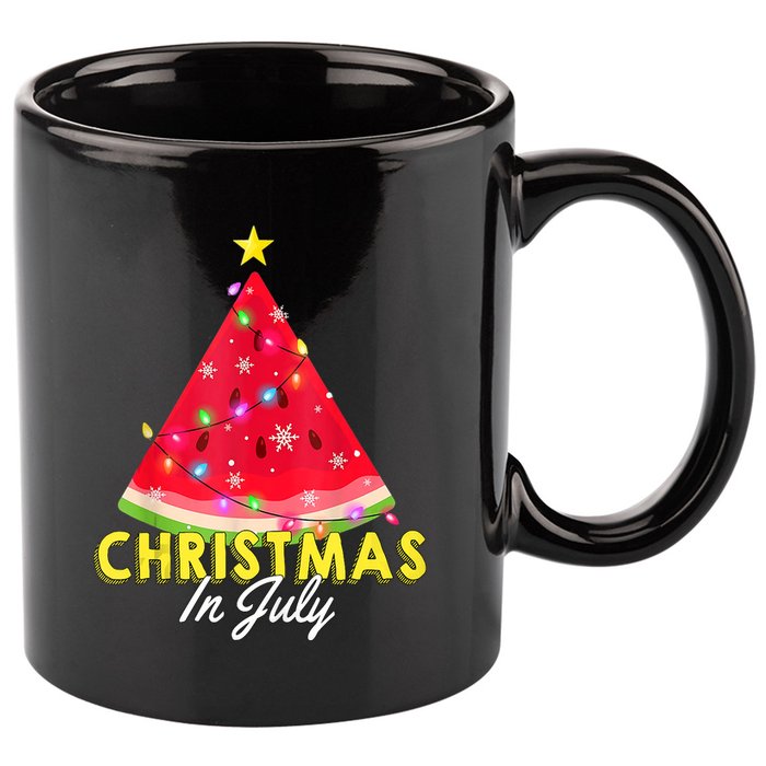 Christmas In July Watermelon Xmas Tree Summer M Tank Top 11oz C Handle Ceramic Mug