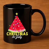 Christmas In July Watermelon Xmas Tree Summer M Tank Top 11oz C Handle Ceramic Mug