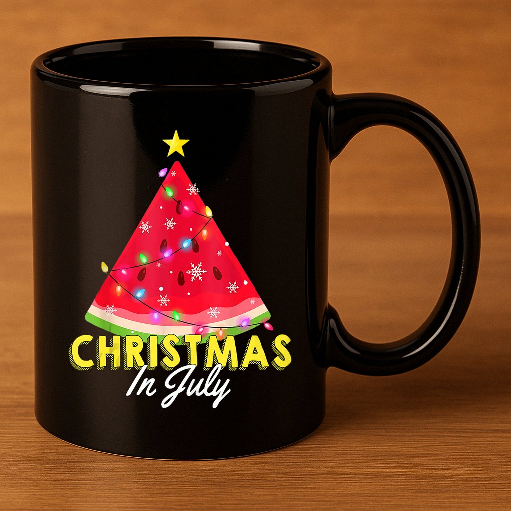 Christmas In July Watermelon Xmas Tree Summer M Tank Top 11oz C Handle Ceramic Mug
