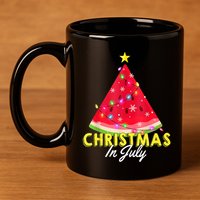 Christmas In July Watermelon Xmas Tree Summer M Tank Top 11oz C Handle Ceramic Mug